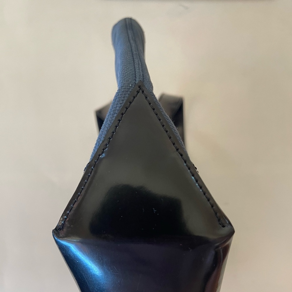 Celine Navy Blue Patent Leather Small Tote - Picture 3 of 11